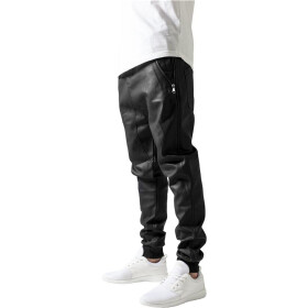 Urban Classics Deep Crotch Leather Imitation Pants, black