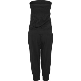 Urban Classics Ladies Shoulderfree Capri Jumpsuit, black