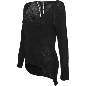Urban Classics Ladies Tube Yarn Sweater, black