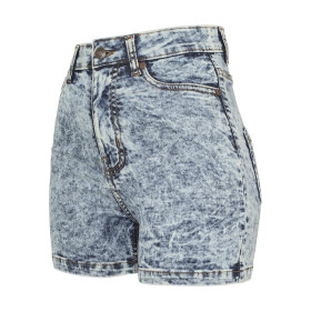 Urban Classics Ladies High Waist Denim Skinny Shorts, blue denim