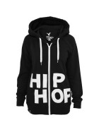 Urban Classics Hip Hop Ziphoodie, blk/wht