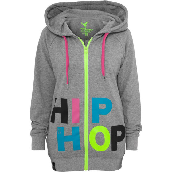 Urban Classics Hip Hop Ziphoodie, lightgrey/multicolour