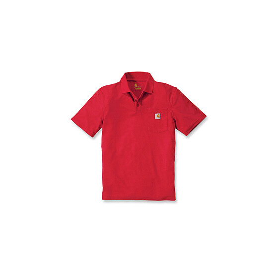 CARHARTT Contractors Work Pocket Polo, rot