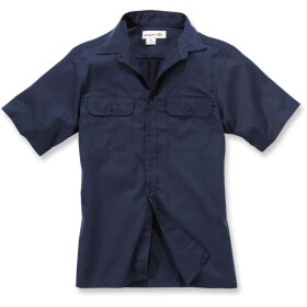 CARHARTT Twill Short Sleeve Work Shirt, dunkelblau