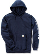 CARHARTT Midweight Signature Sleeve Logo Hooded Sweatshirt, dunkelblau