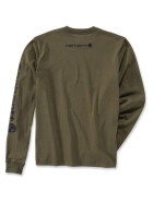 CARHARTT Logo Long Sleeve T-Shirt, gr&uuml;n