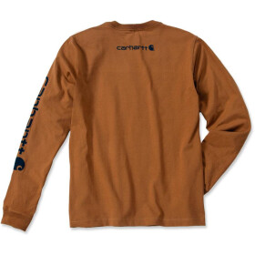 CARHARTT Logo Long Sleeve T-Shirt, braun