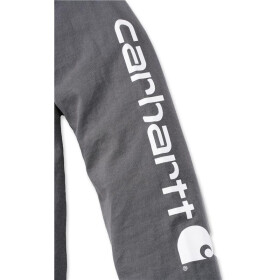 CARHARTT Logo Long Sleeve T-Shirt, anthrazit