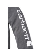 CARHARTT Logo Long Sleeve T-Shirt, anthrazit