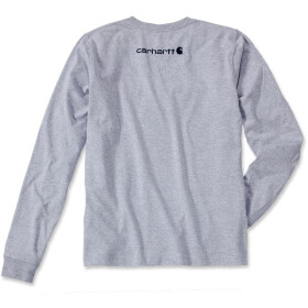 CARHARTT Logo Long Sleeve T-Shirt, grau