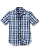 CARHARTT Slim Fit Plaid Short Sleeve Shirt, blau
