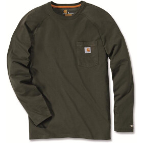 CARHARTT Carhartt Force&reg; Cotton Long Sleeve T-Shirt, gr&uuml;n