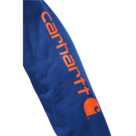 CARHARTT Midweight Signature Sleeve Logo Hooded Sweatshirt, royalblau