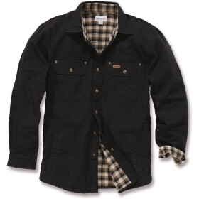 CARHARTT Weathered Canvas Shirt Jacket, schwarz XL