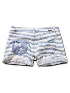BRANDIT Denim Hotpants Stars &amp; Stripes, light blue