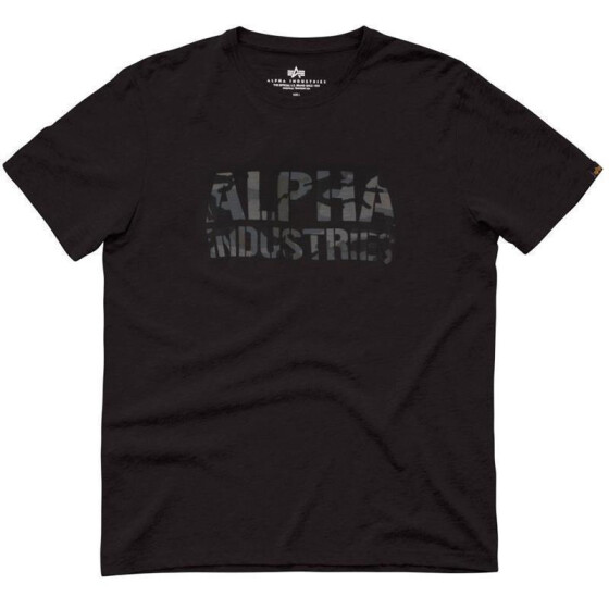 Alpha Industries Camo Print T, black-black