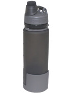 MFH Trinkflasche, faltbar, grau, Silikon, 0,5 Liter, BPA frei