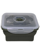 MFH Lunchbox, faltbar, oliv, 1 l, mit Deckel, Silikon