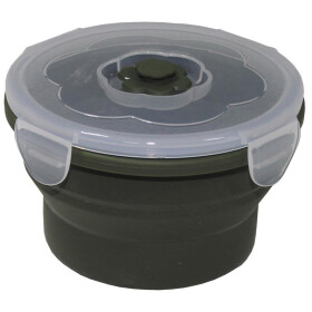 MFH Lunchbox, faltbar, 540 ml, oliv, mit Deckel, Silikon