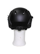 MFH US Helm, FAST-Fallschirmj&auml;ger, schwarz, Rails, ABS-Kunststoff