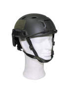 MFH US Helm, FAST-Fallschirmj&auml;ger, oliv, Rails, ABS-Kunststoff