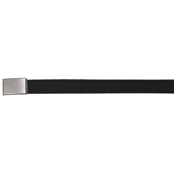 MFH G&uuml;rtel, schwarz, 3,2 cm breit, Metallklappschlo&szlig;, matt silber