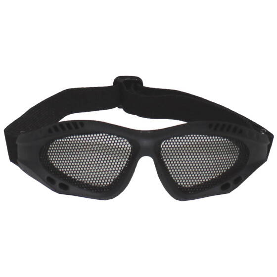 MFH Airsoftbrille, schwarz, Metall-Gittereinsatz, Deko