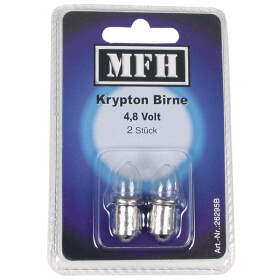 MFH Ersatzbirnen 4,8 V, 2 Stk., f&uuml;r Blocktaschenlampe