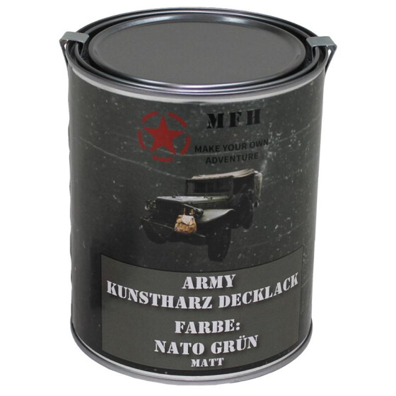 MFH Farbdose, &quot;Army&quot; NATO GR&Uuml;N, matt, 1 Liter
