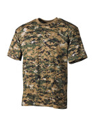 MFH US T-Shirt, halbarm, digital- woodland, 170g/m&sup2;