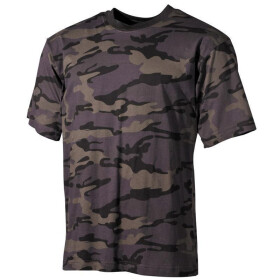 MFH US T-Shirt, halbarm, combat- camo, 170g/m&sup2;