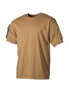 MFH US T-Shirt, halbarm, coyote, mit &Auml;rmeltaschen