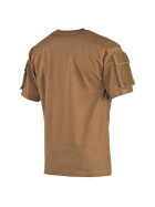 MFH US T-Shirt, halbarm, coyote, mit &Auml;rmeltaschen
