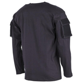MFH US Shirt, langarm, schwarz, mit &Auml;rmeltaschen