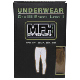 MFH US Unterhose, Level I, GEN III, schwarz