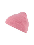 Short Pastel Cuff Knit Beanie, light pink