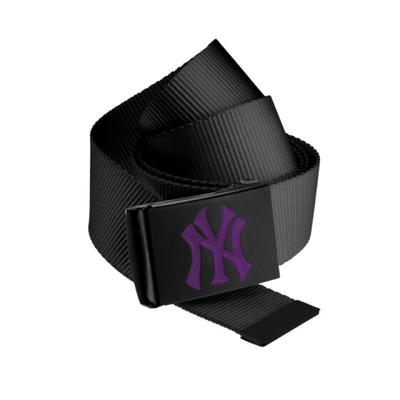 MLB Premium Black Woven Belt Single, purple