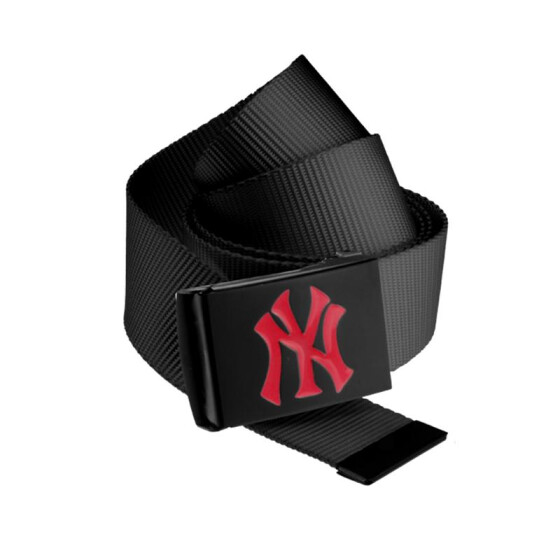 MLB Premium Black Woven Belt Single, red