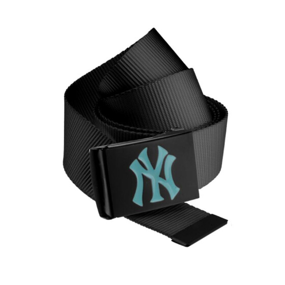 MLB Premium Black Woven Belt Single, turquoise