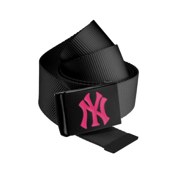 MLB Premium Black Woven Belt Single, magenta