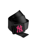 MLB Premium Black Woven Belt Single, magenta