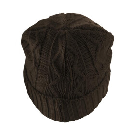 Beanie Cable Flap, chocolate