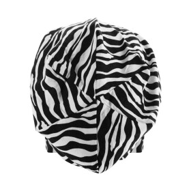 Printed Jersey Beanie, Zebra/black