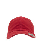 Low Profile Destroyed Cap, red
