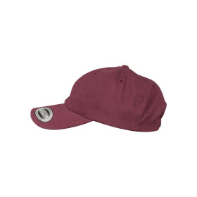Peached Cotton Twill Dad Cap, maroon