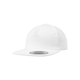Unstructured 5-Panel Snapback, white