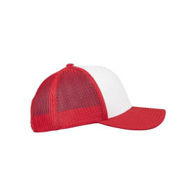 Retro Trucker Colored Front, red/wht/red
