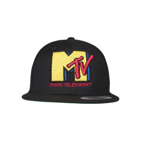 MERCHCODE MTV Quilt Snapback, black