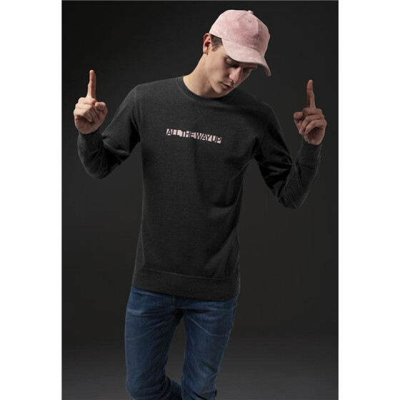 Mister Tee All The Way Up Logo Crewneck, charcoal
