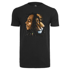 Mister Tee Bob Marley Lion Face Tee, black